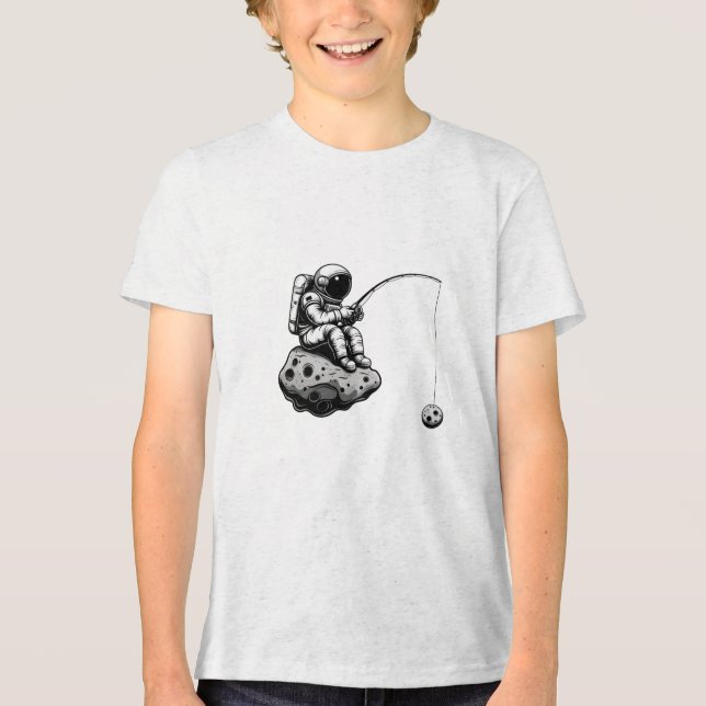 Camiseta Triblenda Cohete Fiesta espacial Galaxy en modo de pesca ast (Anverso)