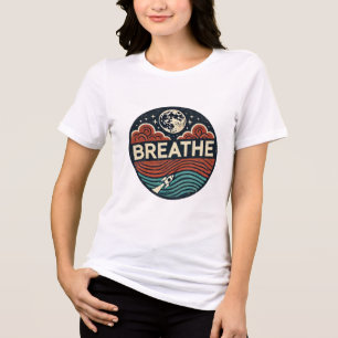 Camiseta Triblenda Cohete Retro: Respira y Alcanza la Luna
