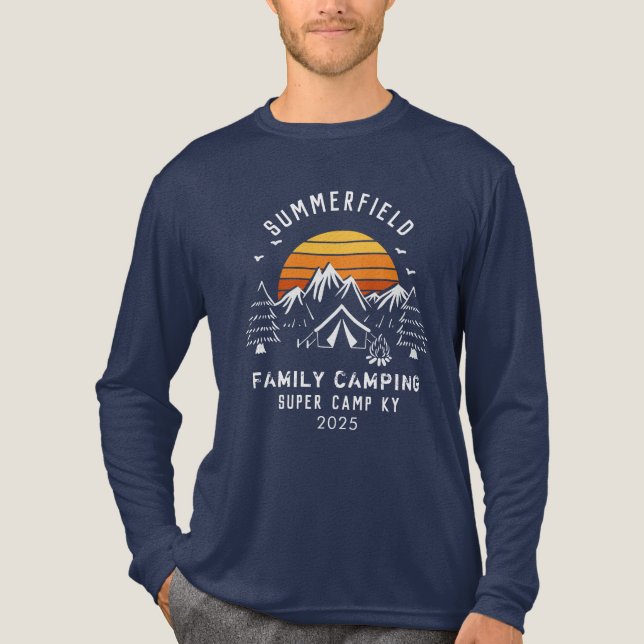 Camiseta Triblenda Coincidencia de Personalizado de viaje de camping  (Anverso)