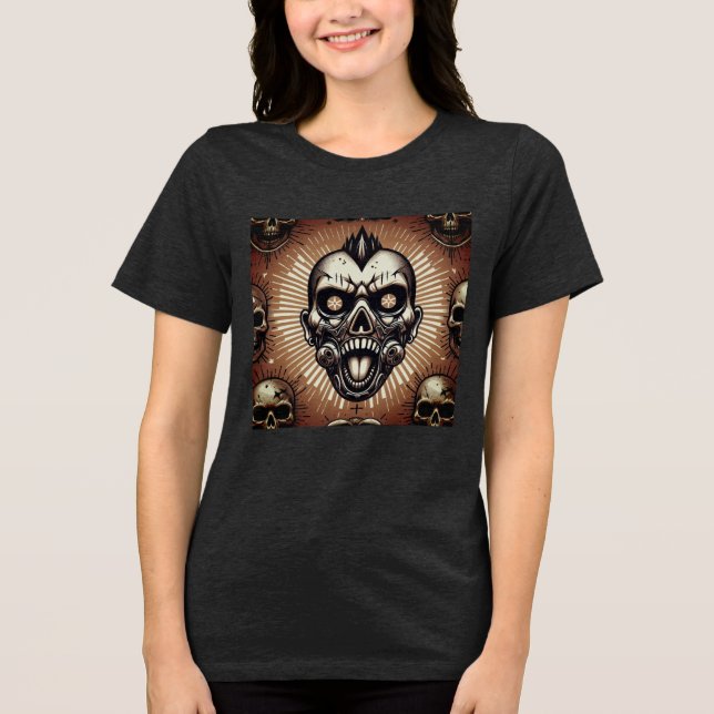 Camiseta Triblenda Colección de calaveras tribales (Anverso)