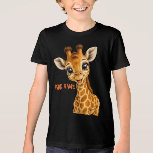 Camiseta Triblenda Colección de jirafa de bebé animal lindo activo