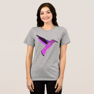 Camiseta Triblenda Colibrus púrpura purpurina moderno