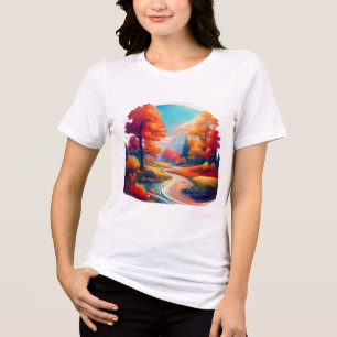 Camiseta Triblenda Colinas otoñales con colores vibrantes