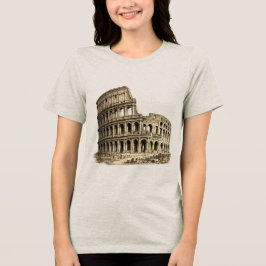 Camiseta Triblenda Coliseo Romano Antiguo Grabado del Coliseo
