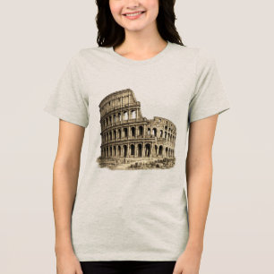 Camiseta Triblenda Coliseo Romano Antiguo Grabado del Coliseo