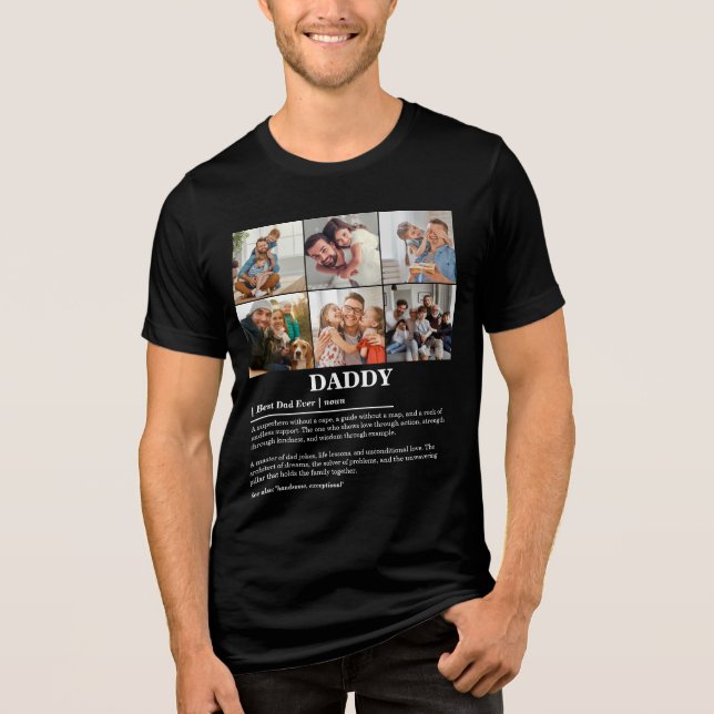 Camiseta Triblenda Collage de fotos de definición de papi personaliza (Anverso)