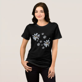 Camiseta Triblenda Collage de Fotos de Flor de Magnolia Blanca Minima