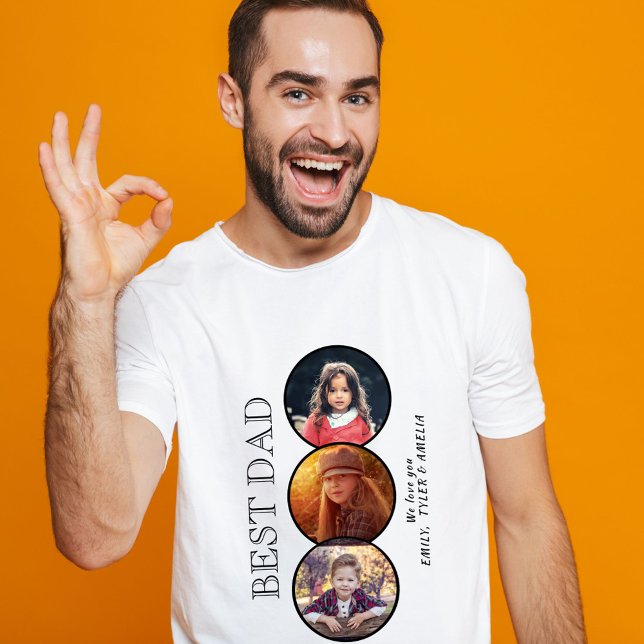 Camiseta Triblenda Collage de fotos de Óvalo del Día 3 del Mejor Padr (Subido por el creador)