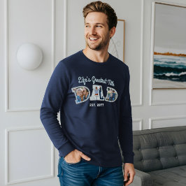 Camiseta Triblenda Collage de fotos Negrita Papi Cartas Regalo del Dí