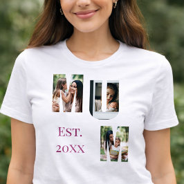 Camiseta Triblenda Collage de Fotos Personalizado para Mamá Día de la