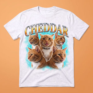 Camiseta Triblenda Collage de fotos retro de mascotas Mewbop con rayo