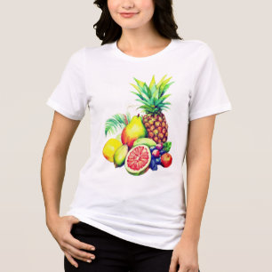 Camiseta Triblenda Collage de Frutas Tropicales