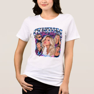 Camiseta Triblenda Collage de retrato de cumpleaños personalizado Ret