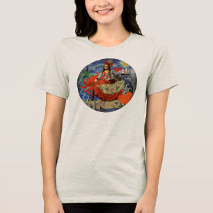 Camiseta Triblenda Collage Noche Estrellada de Mona Lisa: Surrealista