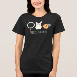 Camiseta Triblenda Collar Cuto De Fresas, Conejo Y Anillo
