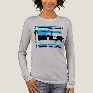 Camiseta Triblenda Color azul brillante negro sombreado horizontal es