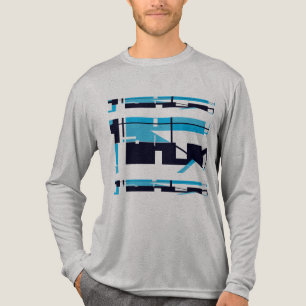 Camiseta Triblenda Color azul brillante negro sombreado horizontal es