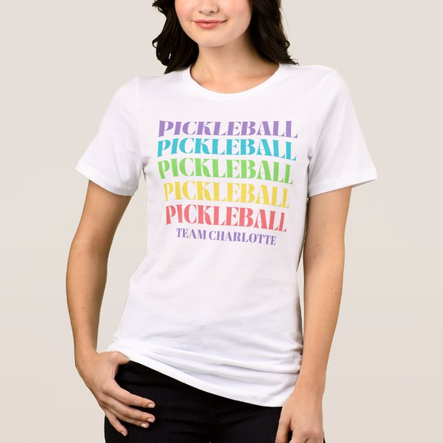 Camiseta Triblenda Color del arcoiris retro (Anverso)