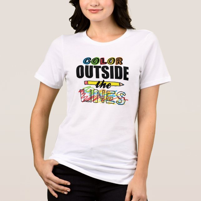 Camiseta Triblenda Color fuera de las líneas (Anverso)