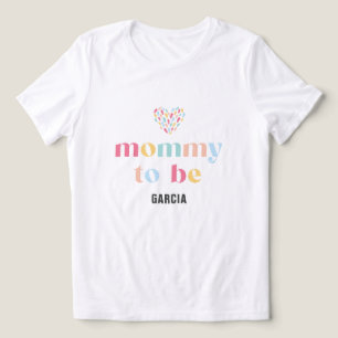 Camiseta Triblenda Colores de Arcoíris Pastel Baby Shower Mamá a bord
