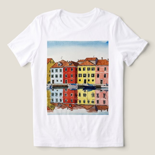 Camiseta Triblenda Colorful houses (Diseño delantero )