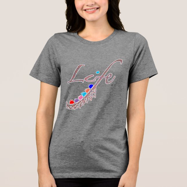 Camiseta Triblenda Colorful Life Roller Coaster (Anverso)