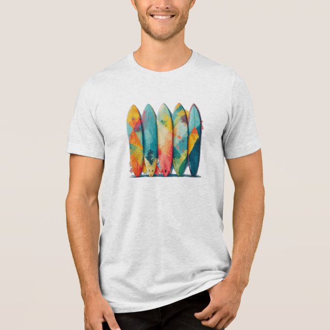 Camiseta Triblenda Colorful Long Board T-Shirt (Anverso)
