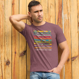 Camiseta Triblenda Colorful Vintage Skis Custom Message Graphic