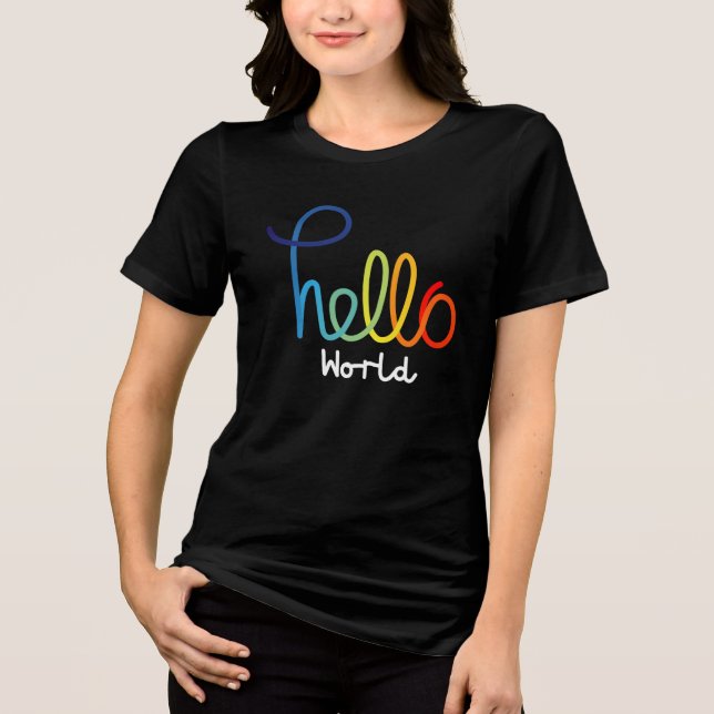 Camiseta Triblenda Colorida camiseta de mezcla trinitense femenina de (Anverso)