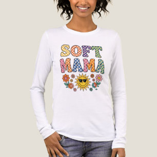 Camiseta Triblenda Colorido Cuadrado Retro Suave Mamá PNG - Vintage S