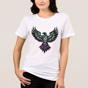 Camiseta Triblenda Colorido "Halcón tribal místico con patrones fores