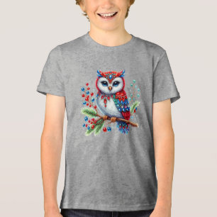 Camiseta Triblenda Coloridos Navidades Owl Boys T-Shirt