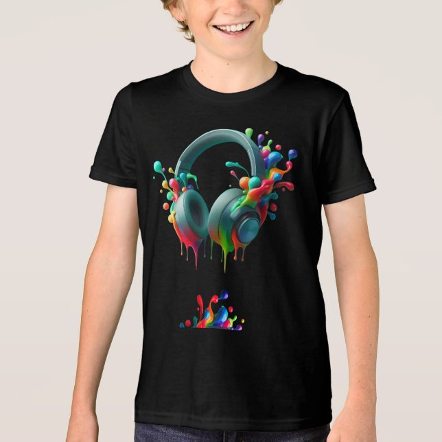 Camiseta Triblenda Colorul HeadPhone (Anverso)