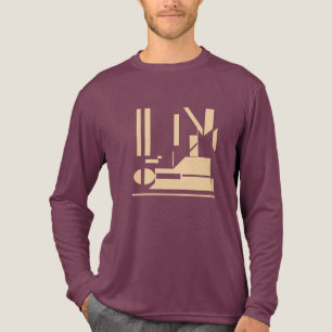 Camiseta Triblenda Combinación de Formas Geométricas Beige Diseño Abs