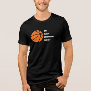 Camiseta Triblenda Come Basketball Duerme Repite en Unisex 