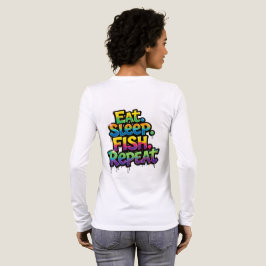 Camiseta Triblenda Come Dormir Pescar Repetir Arcoíris Grafiti