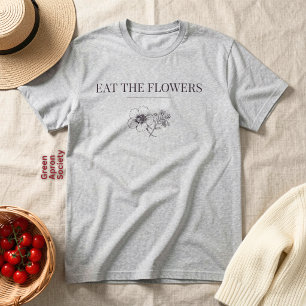 Camiseta Triblenda Come Las Flores Línea Botánica De Forrajeo Minimal