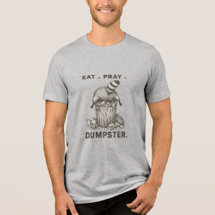 Camiseta Triblenda Come Ora Dê um Lixo Guaxinim Divertido Parodia Pan