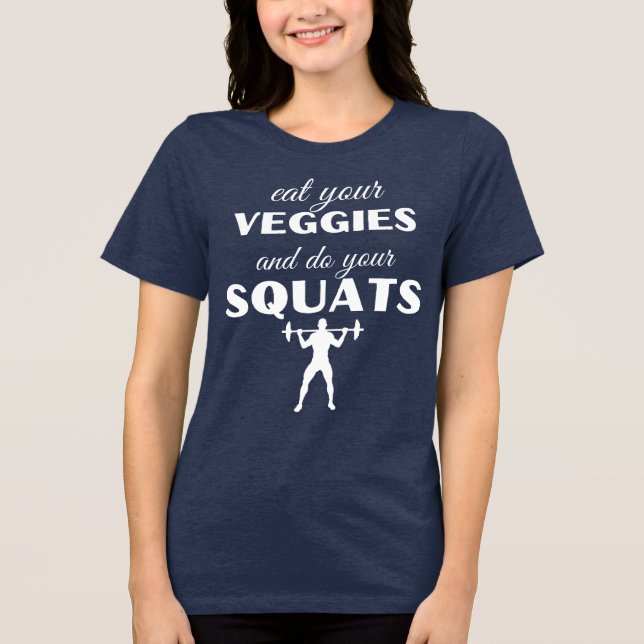 Camiseta Triblenda Come tus verduras y haz que tus cucharas sean dive (Anverso)