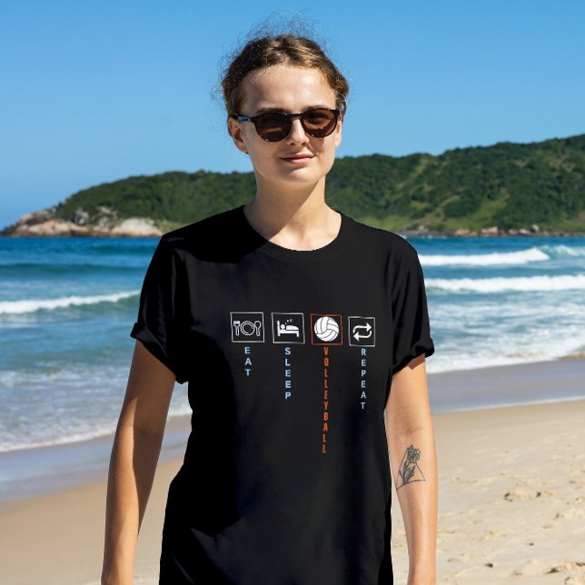Camiseta Triblenda Comer, dormir, voleibol, repetir camiseta (Subido por el creador)