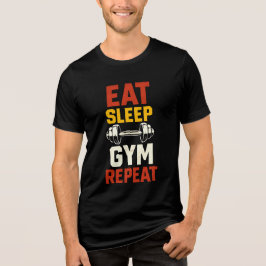 Camiseta Triblenda "Comer Gimnasio De Sueño Repita Camiseta De Gimnas