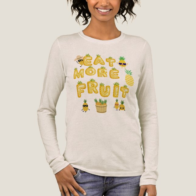 Camiseta Triblenda Comer más fruta sea feliz (Anverso)