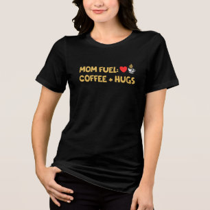 Camiseta Triblenda Comfort Colors® Combustible de Mamá Café Abrazos 