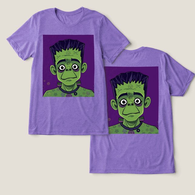 Camiseta Triblenda Cómic Boy Frankenstein Trimix T-Shirt (Diseño Anverso y Reverso)