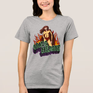 Camiseta Triblenda Cómic Retro Energía Caos Heroína Crisis TDAH Diver
