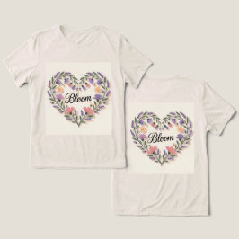 Camiseta Triblenda Comida de Oato Cardíaco Floral en Bloom