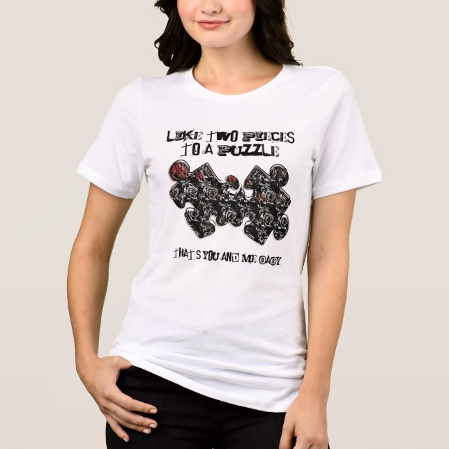 Camiseta Triblenda Como dos piezas de un rompecabezas (Anverso)