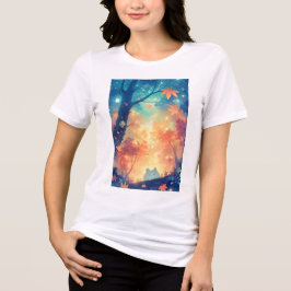 Camiseta Triblenda Compañero gatito acogedor de otoño