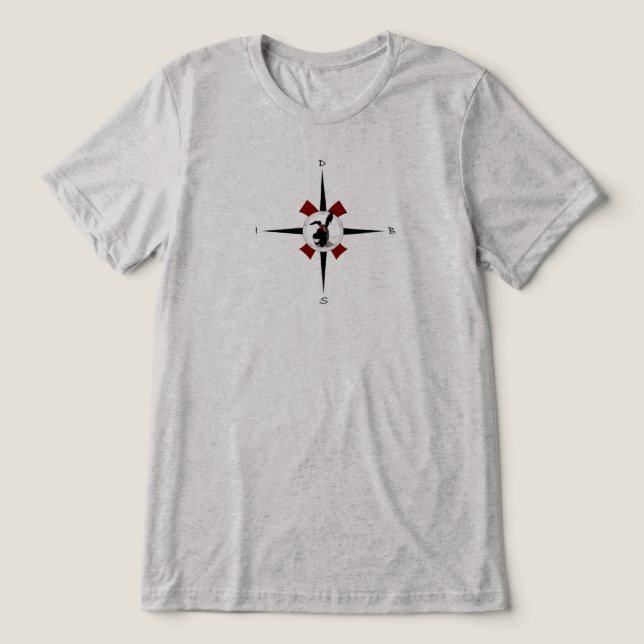Camiseta Triblenda Compass rose with X marks the spot T-Shirt (Diseño delantero )