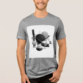 Camiseta Triblenda Composición geométrica en equilibrio monocromático